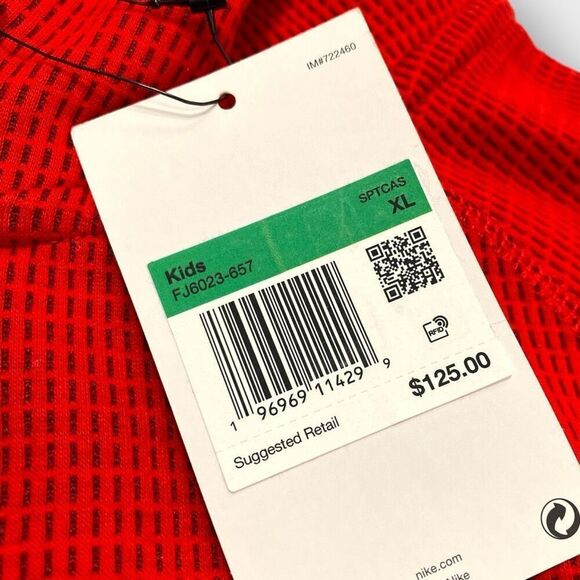 Nike Sportswear Tech Fleece Kids Winterized Full-Zip Red Black Hoodie size XL - Picture 12 of 12